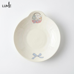 Pink bow rabbit plate