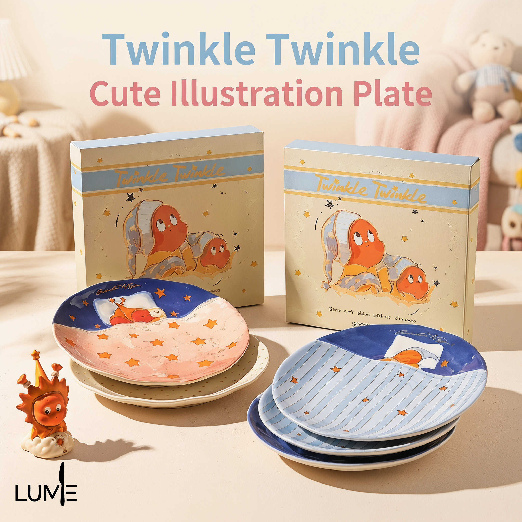 Twinkle Twinkle星星人 Sleep Dinner Plate
