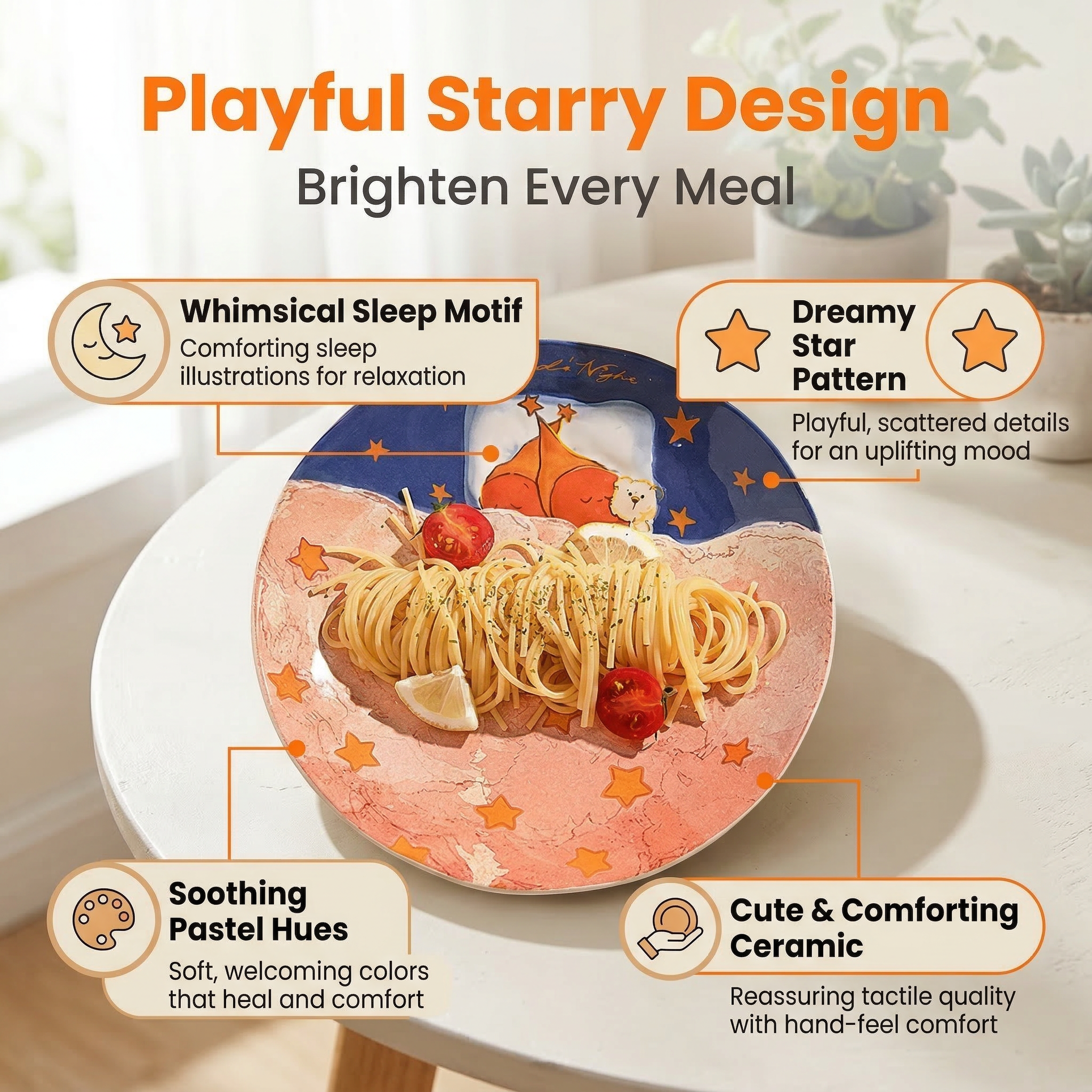 Twinkle Twinkle星星人 Sleep Dinner Plate